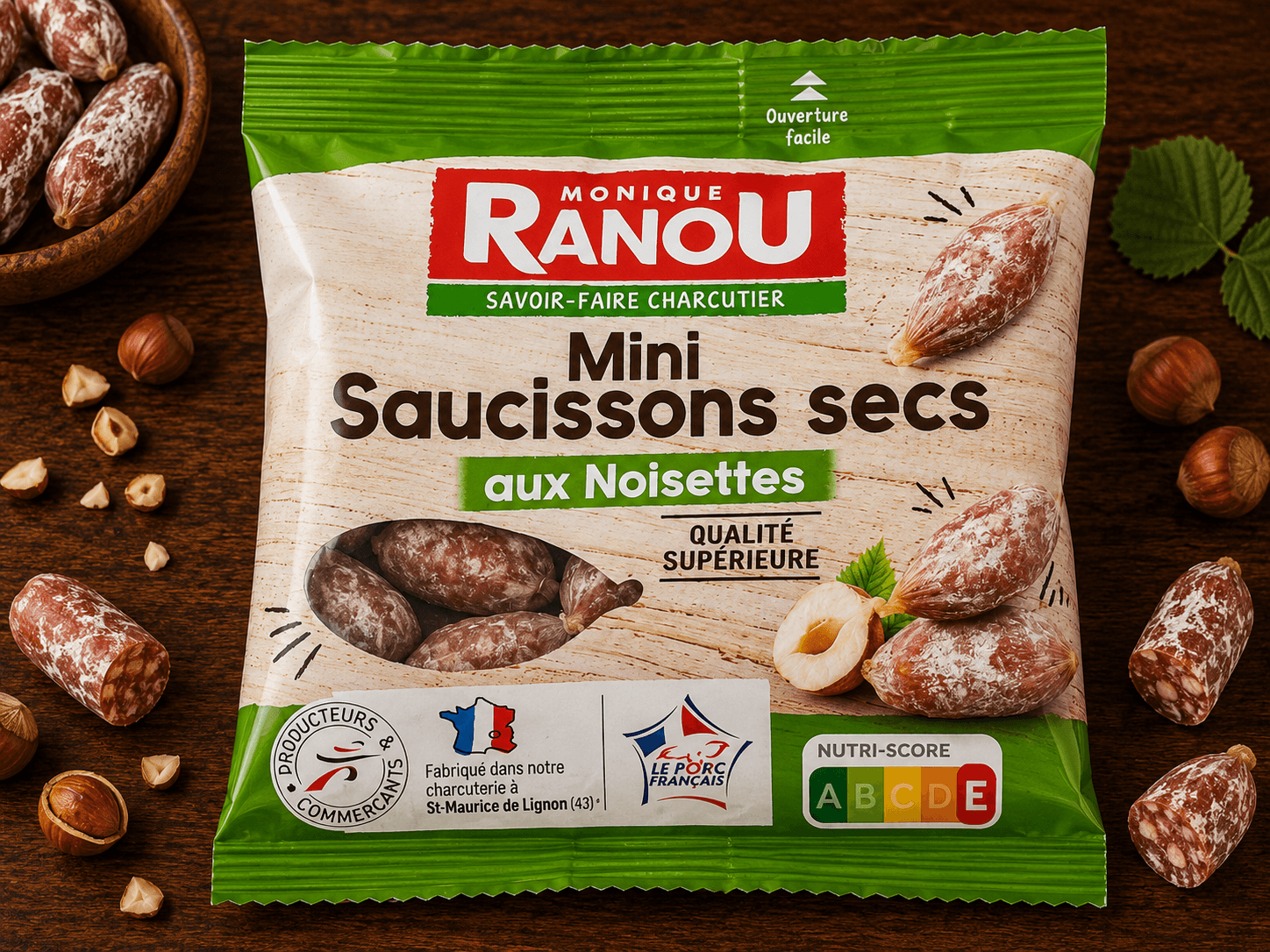 Ranou Mini Saucisson Noisette 75g