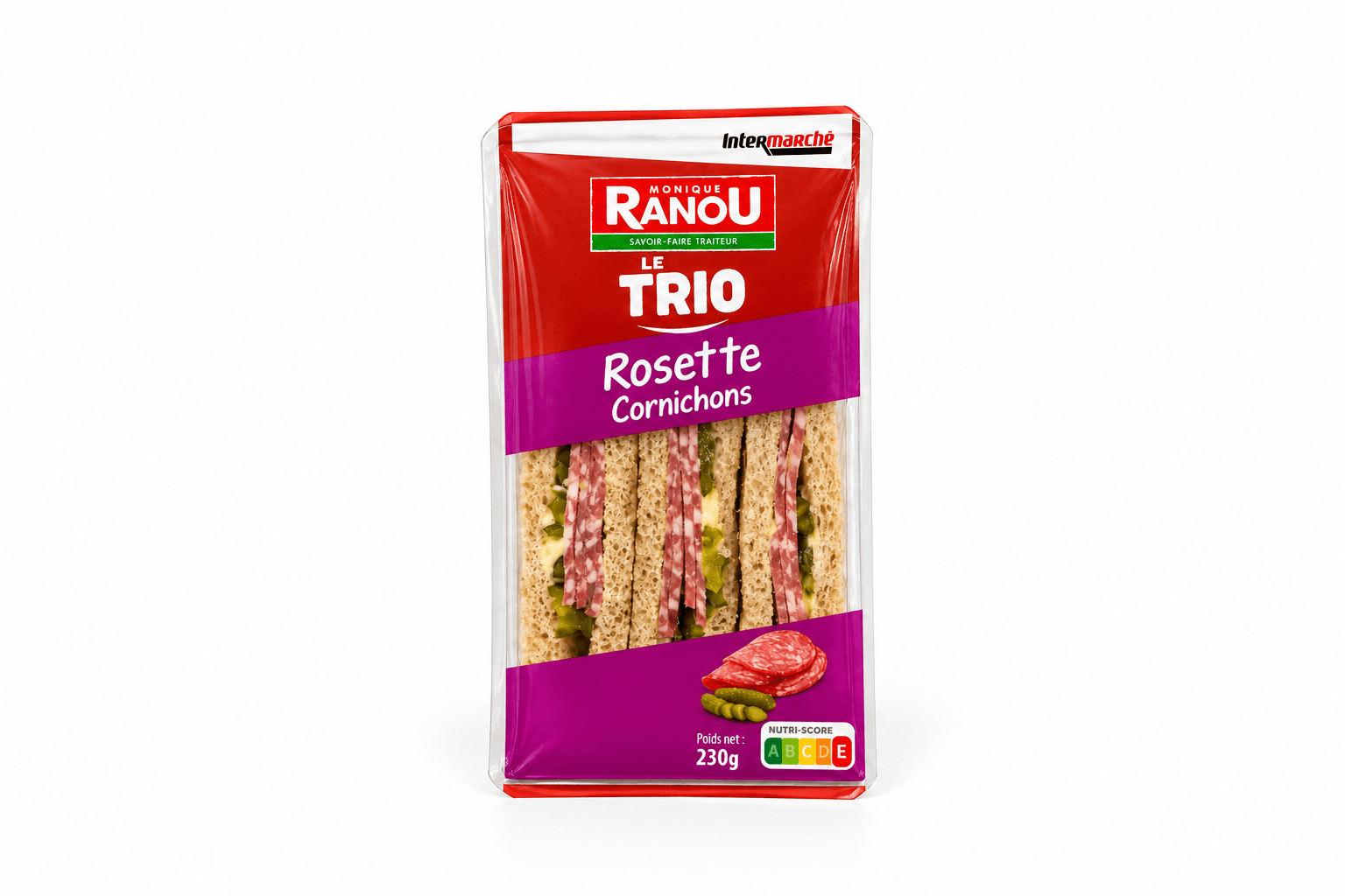 Monique Ranou Sandwich Rosette Cornichons x3 230g