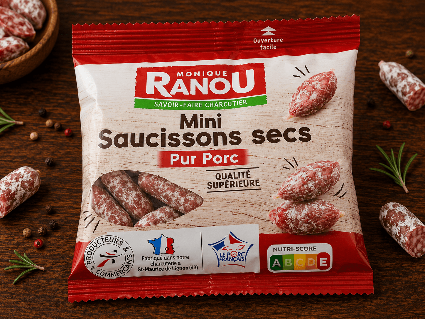Ranou Mini Saucisson Nature 75g